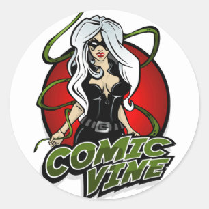 Tecknad Vine Logotyp Red-dekal Runt Klistermärke