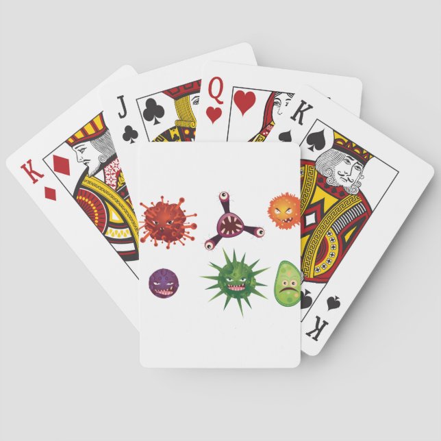 Tecknad-virus Spel Kort (Baksidan)