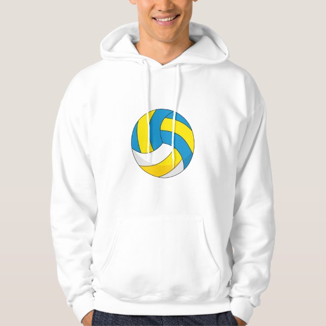 Tecknad Volleyball Boll Hoodie (Framsida)