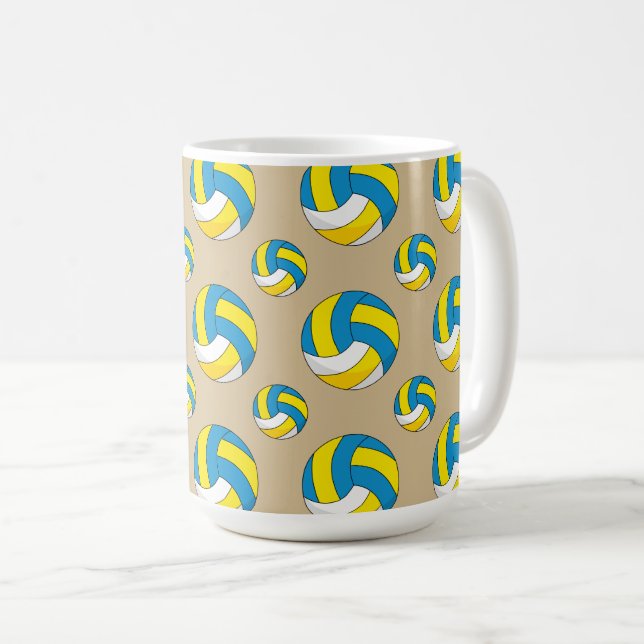Tecknad Volleyball Boll Kaffemugg (Framsida höger)