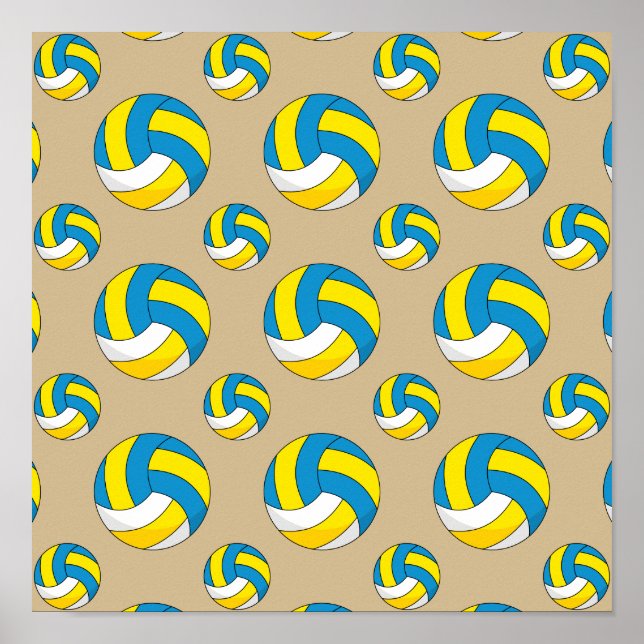 Tecknad Volleyball Boll Poster (Framsidan)