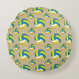 Tecknad Volleyball Boll Rund Kudde