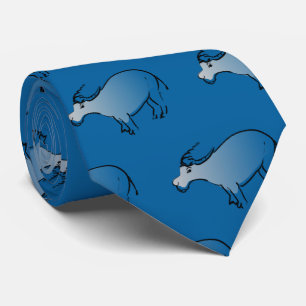 Tecknad W Buffalo kinesisk Ox-år Välj färg Tie Slips