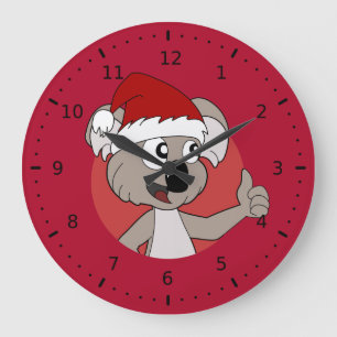 Tecknad Wall Clock, julkoala Stor Klocka