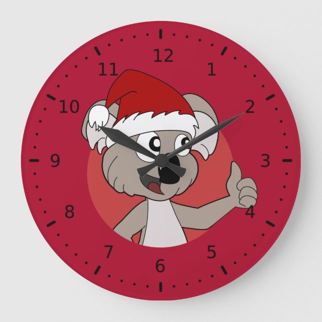 Tecknad Wall Clock, julkoala Stor Klocka (Framsida)