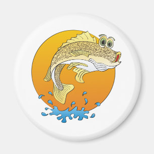Tecknad Walleye Magnet