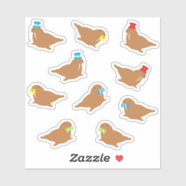 Tecknad Walrus Klistermärken