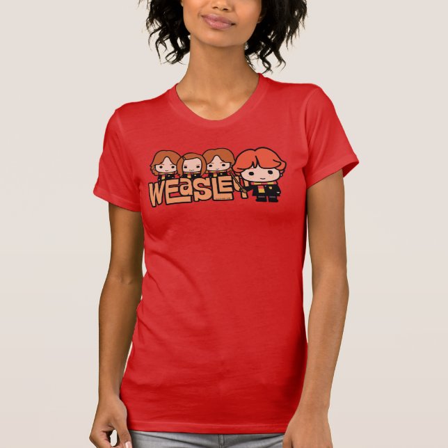 Tecknad Weasley Siblilings Graphic Tee (Framsida)
