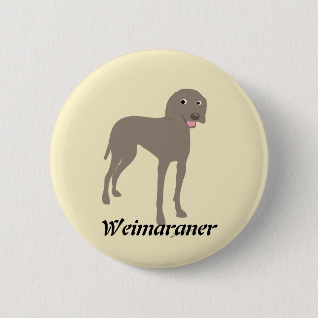 Tecknad Weimaraner Knapp (Framsida)