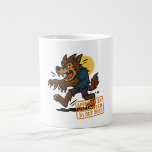 Tecknad Werevarg - godkänd av Halloween Jumbo Mugg