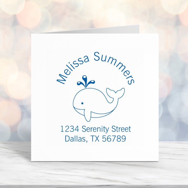 Tecknad Whale Arch Adress Självfärgande Stämpel (Skapare uppladdad)