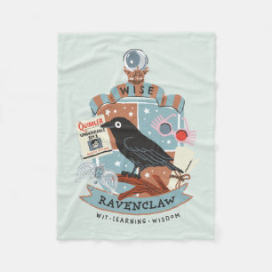Tecknad Wise Ravenclaw Vapensköld Fleecefilt