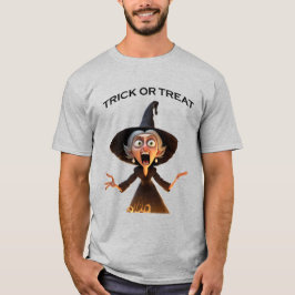 Tecknad Witch "Bus eller godis" T Shirt