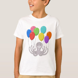 Tecknad Ytopus Färgämnen Ballongbarn T Shirt