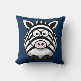 Tecknad Zebra på flottan Kudde