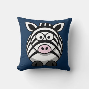 Tecknad Zebra på flottan Kudde