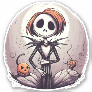 Tecknad Zombie design Sticker Klistermärken