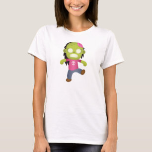 Tecknad Zombie Girl T Shirt