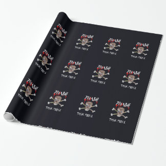 Tecknad zombie-task force dödskalle korsade ben pr presentpapper