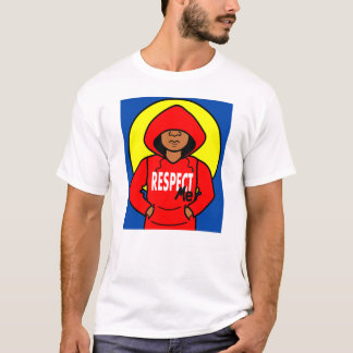 Tecknadafrikansk amerikanpojke som ha på sig den t shirt