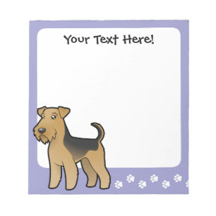 TecknadAiredaleTerrier/walesisk Terrier Anteckningsblock