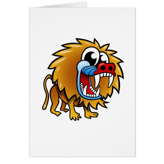 TecknadBaboon Hälsningskort (Framsidan)