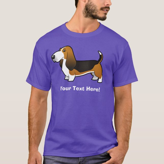 TecknadBassethund Tee (Framsida)