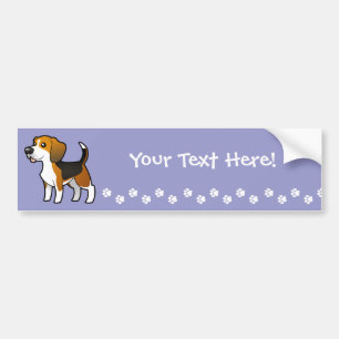 TecknadBeagle Bildekal