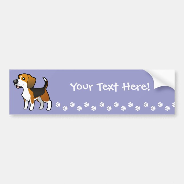 TecknadBeagle Bildekal (Framsidan)