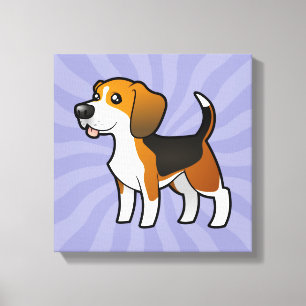 TecknadBeagle Canvastryck