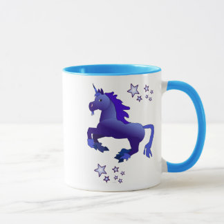 TecknadblåttUnicorn och stjärnamugg Mugg