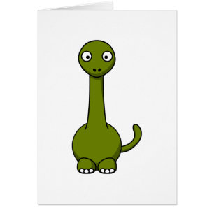 Tecknadbrontosaurus Hälsningskort