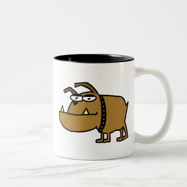 Tecknadbulldoggmugg Två-Tonad Mugg (Höger)