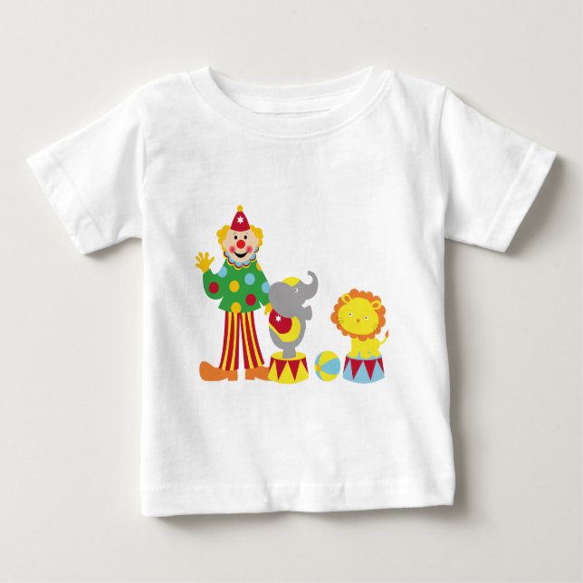 Tecknadcirkusclown och djurT-tröja Tee Shirt (Framsida)