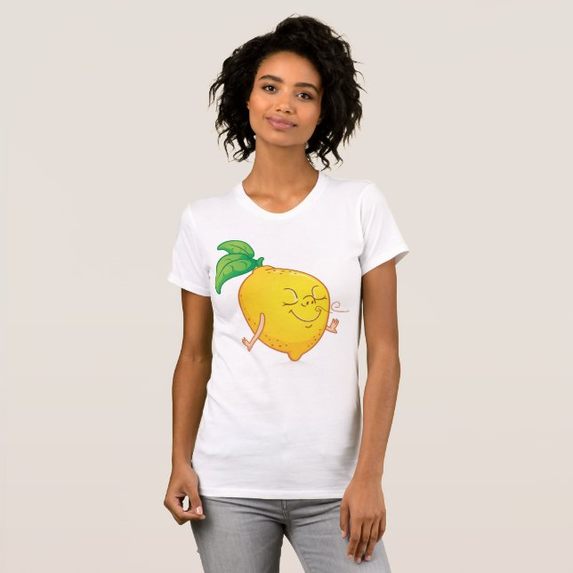 Tecknadcitronkvinna T-tröja T Shirt (Hel framsida)