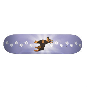 TecknadDobermanPinscher (det pointy öron) Skateboard Bräda 21,5 Cm