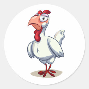 Tecknade figurer Chicken Runt Klistermärke