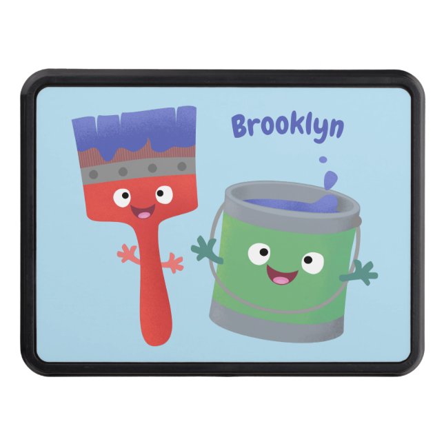 Tecknade figurer för färgpensel dragkroksskydd (Framsidan)