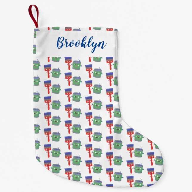 Tecknade figurer för färgpensel liten julstrumpa (Framsidan)