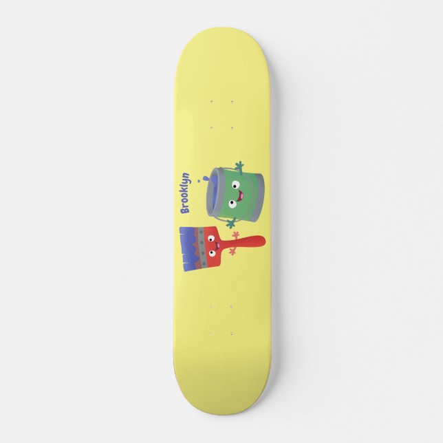 Tecknade figurer för färgpensel mini skateboard bräda 18,5 cm (Framsida)