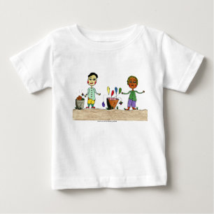 Tecknade figurer med ballonger. t shirt