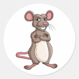 Tecknade figurer Mouse Runt Klistermärke