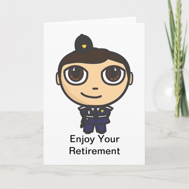 Tecknade figurer Policeman Pension Card Kort (Framsida)