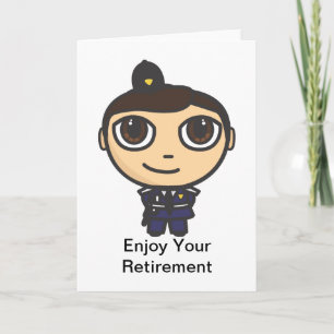 Tecknade figurer Policeman Pension Card Kort