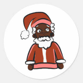 Tecknade figurer - Santa Runt Klistermärke