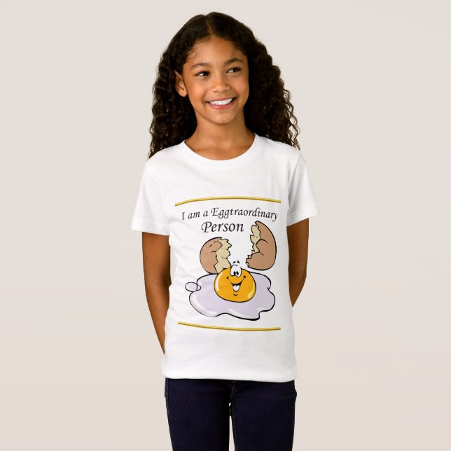 tecknade figurer stekt ägg med stort leende t shirt (Hel framsida)