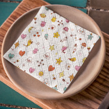 Tecknade figurer utan sjölösa Mönster