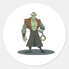 Tecknade figurer - Villain Runt Klistermärke