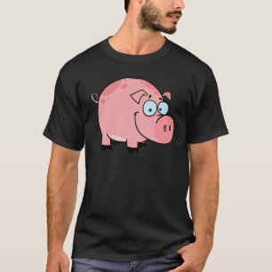 Tecknade figurerlyckliggris tee shirt