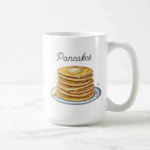 Tecknade pannkakor God mat Kaffemugg